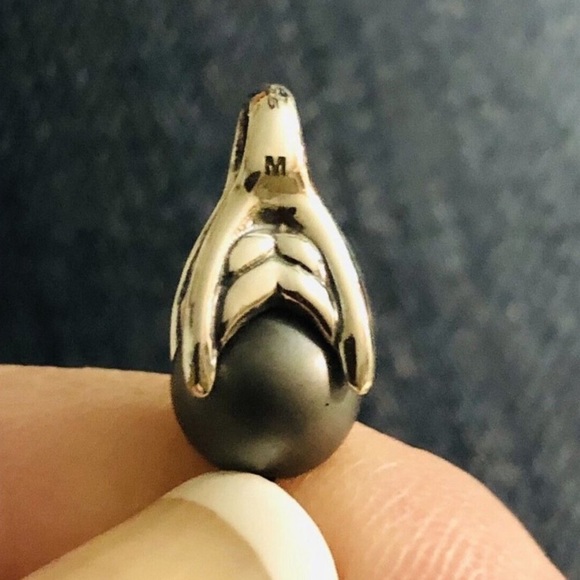 David Yurman Men's Spiritual Bead Bracelet w Matte Hematite & Silver Wave 8.5 in - Picture 9 of 10